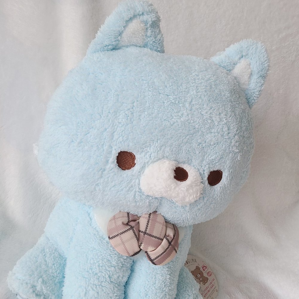 Rilakkuma - Friends of Chairoikoguma - Aoikoookami (Blue Wolf) XL Sitting Plush